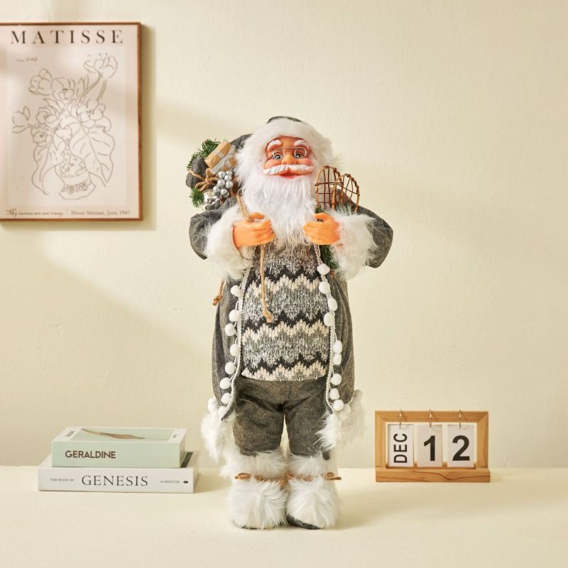 Christmas,Silver Sweater Santa Claus - Christmas Gift